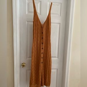Favkux Rustic Orange Duster Sweater Vest Size Large